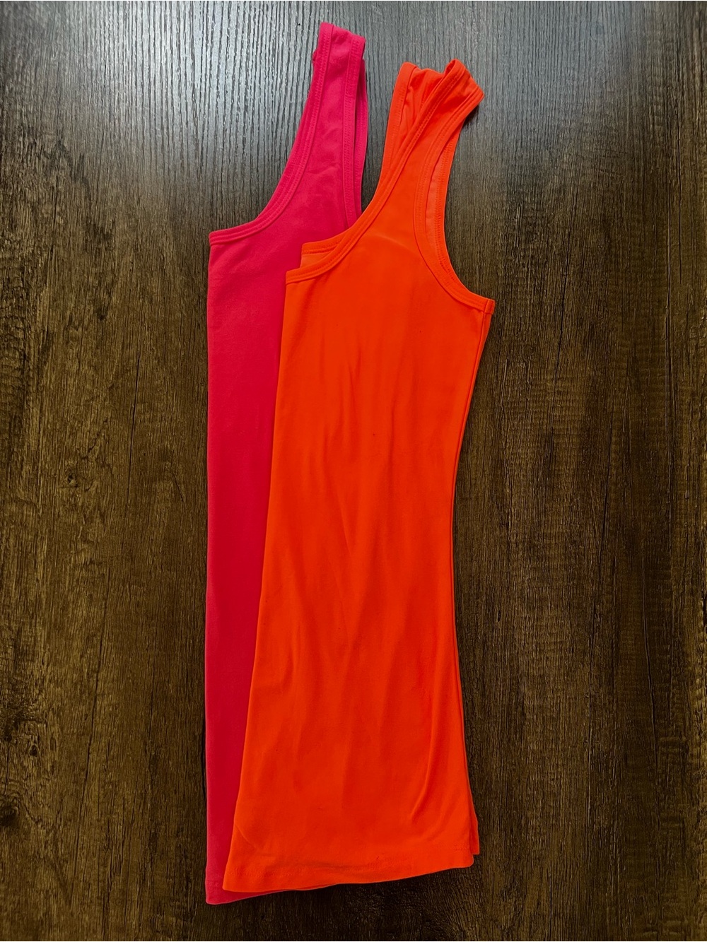 Double Pack Tank Tops in Hot Pink and coral